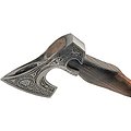 PA882457 Medieval Viking Style Fallen Forest Replica Axe Carbon Blade Wood Handle Leather Sheath