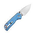 J1934BU CJRB Cutlery Mica Blue AR-RPM9 Satin Drop Point Blade Aluminum Handles Button Lock IKBS Clip