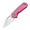 J1933PK CJRB Cutlery Mini Pyrite Pink AR-RPM9 Sand Polished Wharncliffe Blade Aluminium Handles Button Lock IKBS Clip