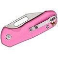 J1933PK CJRB Cutlery Mini Pyrite Pink AR-RPM9 Sand Polished Wharncliffe Blade Aluminium Handles Button Lock IKBS Clip