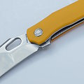 VOSA1102 Vosteed Griffin Yellow G10 Handles 14C28N Stonewash Hawkbill Blade IKBS Linerlock Clip