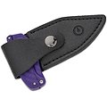 CIVC210362 CIVIVI Typhoeus Purple Push Dagger 14C28N Stonewash Blade Aluminum Handles Leather Sheath