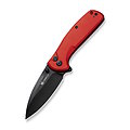 S22043B4 Sencut Knives ArcBlast Red 9Cr18MoV Black Drop Point Blade Aluminum Handles Button Lock IKBS Clip