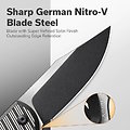 CIVC23040B1 CIVIVI Stormhowl Black Nitro-V Two-Tone Blade Aluminum Handles IKBS Button Lock Clip