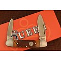 QN013 Queen Cutlery Canoe Sawcut Bone Handle Spear & Pen Stainless Blades