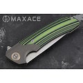 MAXMGL403 Maxace Goliath 2.0 Bohler K110 Blade Black/Green G-10 Handle IKBS Linerlock Clip
