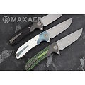 MAXMGL403 Maxace Goliath 2.0 Bohler K110 Blade Black/Green G-10 Handle IKBS Linerlock Clip