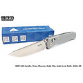 SRM255LGK SRM Knives 255L-GK Gray 10Cr15CoMoV Blade G10 Handle Mono Chassis IKBS Clip Ambi Lock