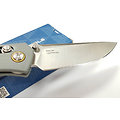 SRM255LGK SRM Knives 255L-GK Gray 10Cr15CoMoV Blade G10 Handle Mono Chassis IKBS Clip Ambi Lock