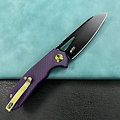 KUB291W KUBEY Vagrant Purple G10 Handle Black M390 Blade IKBS Linerlock Clip 