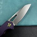 KUB291S KUBEY Vagrant Purple G10 Handle Sandblast M390 Blade IKBS Linerlock Clip 