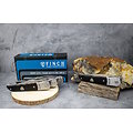  FKCST212 Finch STINGER Ebony Wood Handles 154CM Satin Blade Bolster Lock IKBS Clip 
