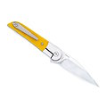 FKCST367 Finch STINGER Yellow Jacket Bone Handles 154CM Satin Blade Bolster Lock IKBS Clip 