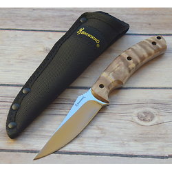 BR0180 Browning Fixed Blade Hunting Stainless Blade Wood Handles Nylon Sheath
