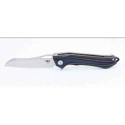 BTKG28D Bestech Knives Platypus Black/Blue/Brown G10 Handle D2 Blade Clip Linerlock