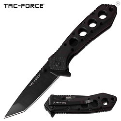  TF1010BK Tac Force A/O Tactical Tanto 3Cr13 Blade Black Aluminum Handle Linerlock