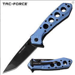  TF1010BL Tac Force A/O Tactical Tanto 3Cr13 Blade Blue Aluminum Handle Linerlock