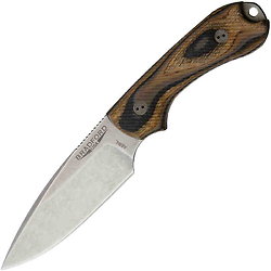 BRAD3FE115A Bradford Knives Guardian 3 3D G-Wood Handles AEB-L Blade Leather Sheath USA