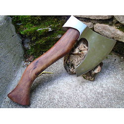 MR616 Hache Marbles Viking Axe Style 1055 Carbon Blade Wood Handle Leather Sheath