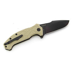 AMR201902 Couteau EDC Amare Coloso Coyote D2 Black Blade G10 Handles IKBS Linerlock Clip