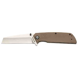 BR0469 Browning Plateau A/O Tan G10 Handle D2 Blade Linerlock Clip