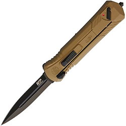 SW1092050 Smith&Wesson OTF Out The Front AUS-8 Blade Tan Aluminum Handle