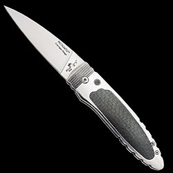BCAC800CFS Bear OPS Incognito AUTO 14C28N Spear Point Blade Gray Stainless Handles Push Button USA