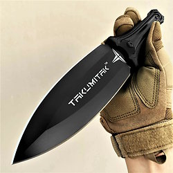 TKF203BK Takumitac SENTINEL Black Military Dagger D2 Blade G10 Handle Kydex Sheath