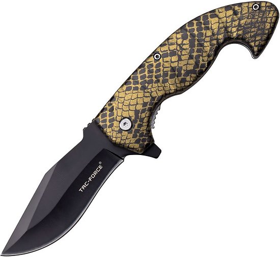 TF1043CA Tac Force A/O Snakeskin 3Cr13 Blade ABS Handle Linerlock Clip