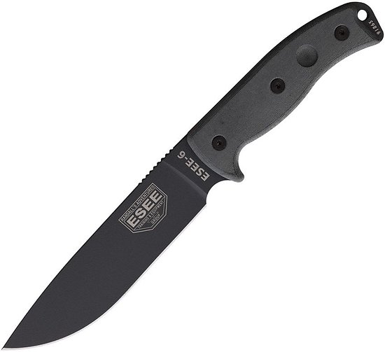 ES6PDTG ESEE Model 6 Tactical Gray Micarta Handle 1095 Carbon Blade Black Abs Sheath USA