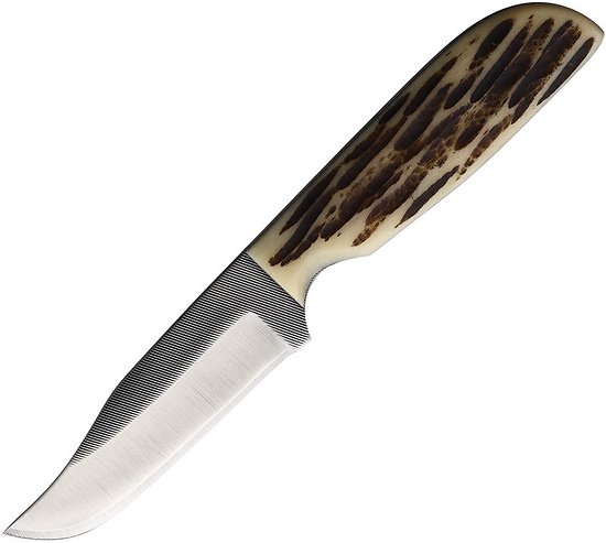 AZJWKR2LJB Anza Fixed Blade LJ Bone Handle Blade Made from a file Leather Sheath Made In USA