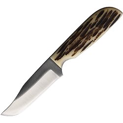 AZJWKR2LJB Anza Fixed Blade LJ Bone Handle Blade Made from a file Leather Sheath Made In USA