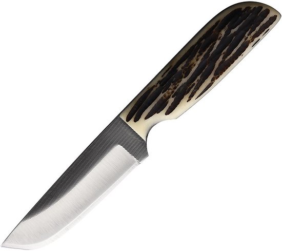 AZJWKR3LJB Anza Fixed Blade LJ Bone Handle Blade Made from a file Leather Sheath Made In USA