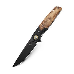 BTKG19E Bestech Knives Ascot G10/Wood Handle D2 Blade IKBS Linerlock Clip