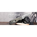 KIV3619C3 Kizer Azo Drop Bear Black Micarta Handle 154CM Blade Clutch Lock Knife IKBS Clip