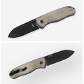 KIV3619C4 Kizer Azo Drop Bear Black Micarta Handle 154CM Blade Clutch Lock Knife IKBS Clip