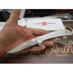 AMK4116 Al Mar Ultralight Falcon Titanium D2 Blade TC4 Titanium Handles IKBS Framelock Clip