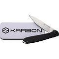 KARB106 Karbon Tidbit Satin N690 Blade Black PVD Stainless Steel Handles Framelock IKBS Clip
