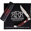 RRR025 Rough Ryder Reserve Sabacc Burgundy Micarta Handle D2 Blade Collector Box