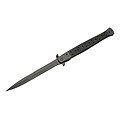 CN300540BK Long Stiletto Linerlock Black Stainless Blade Black G10 Handle Clip