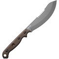 TPBWLF02 TOPS Knives Brush Wolf Skinner 1095 Blade Green Micarta Handle Leather Sheath Made USA