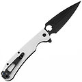 DGRFM021WBW Daggerr Knives Arrow White D2 Blade G10 Handle Linerlock Clip