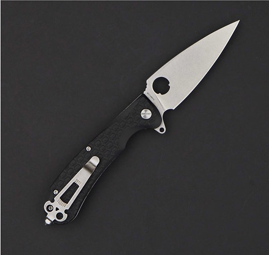 DGRRSFBKSW Daggerr Knives Resident Black FRN Handles 8Cr14MoV Linerlock Clip