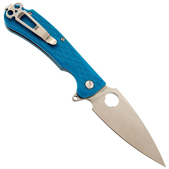 DGRRSFBLSW Daggerr Knives Resident Blue FRN Handles 8Cr14MoV Linerlock Clip