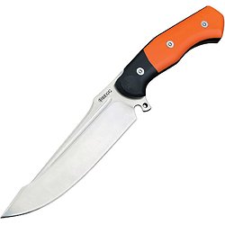 BG049 Begg Knives Alligator Black/Orange G10 Handle 14C28N Blade Kydex Sheath