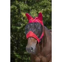 Masque Anti mouche Equithème Supercut Pony Framboise