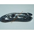 Collier 50 cm Chaine Maille Serpent Acier Inoxydable Serpentine Argenté 2mm