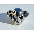 Bague Skull Pur Acier Inoxydable Tete de Mort Skeleton Hard Rock Gothique Argenté
