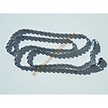 Chaine Longue Collier 60 cm Argenté Pur Acier Inoxydable Maille Torsadé Wire 3 mm