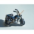 Pendentif Motard Moto Harley Davidson Argenté 30 mm Pur Acier Inoxydable + Chaine